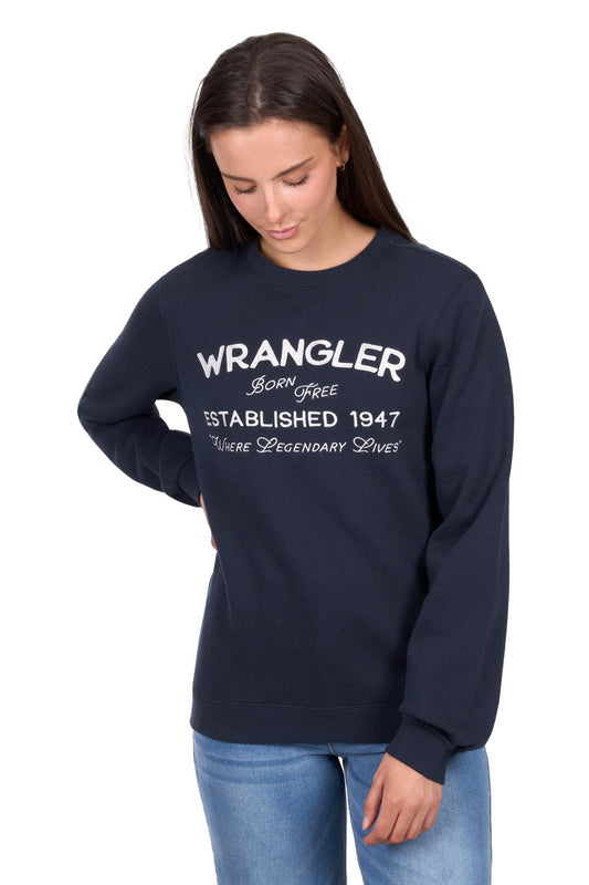 Wrangler Women's Bella Crew - Navy