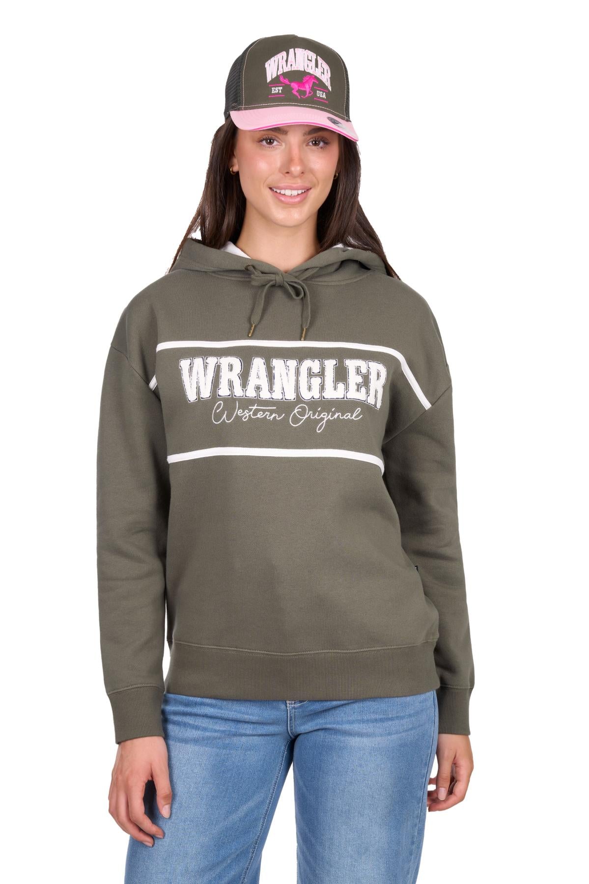 Wrangler Women's Hailey Oversized Hoodie - Olive