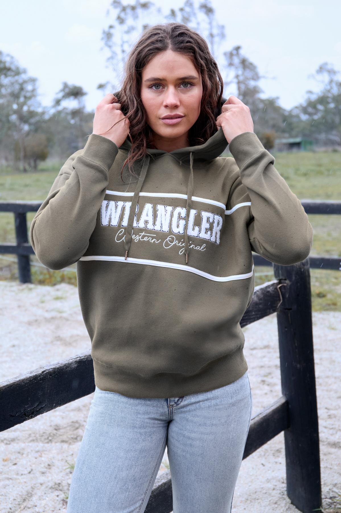 Wrangler Women's Hailey Oversized Hoodie - Olive