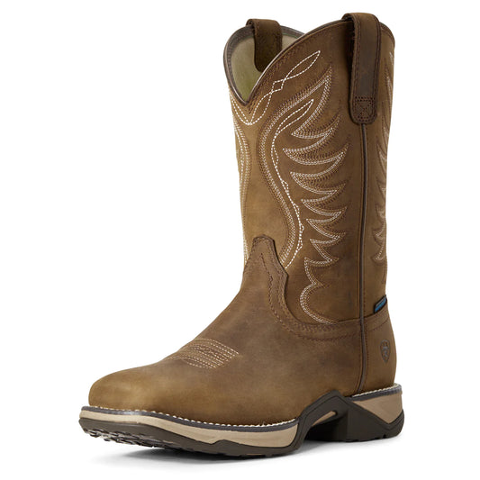 Ariat women’s Anthem waterproof western boots distressed brown leather Australia