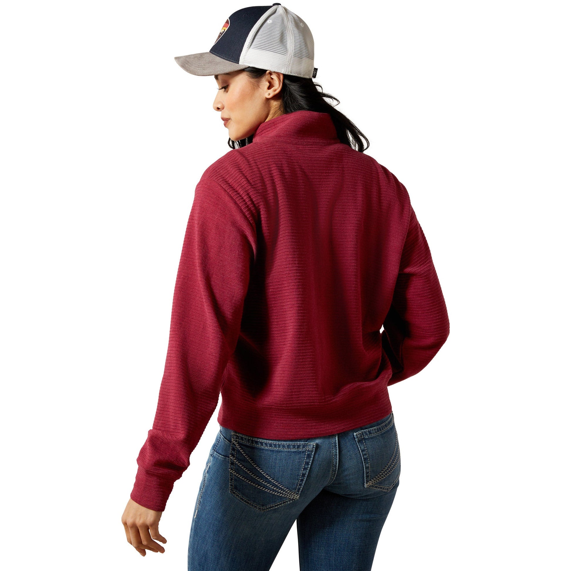 Ariat Women's High Noon 1/2 Zip Pullover - Beaujolais - Billy Goats Country Outfitters