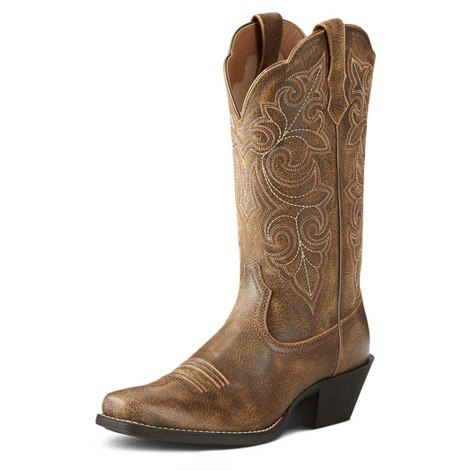 Ariat Womens Round Up vintage bomber wide square toe western cowgirl boot