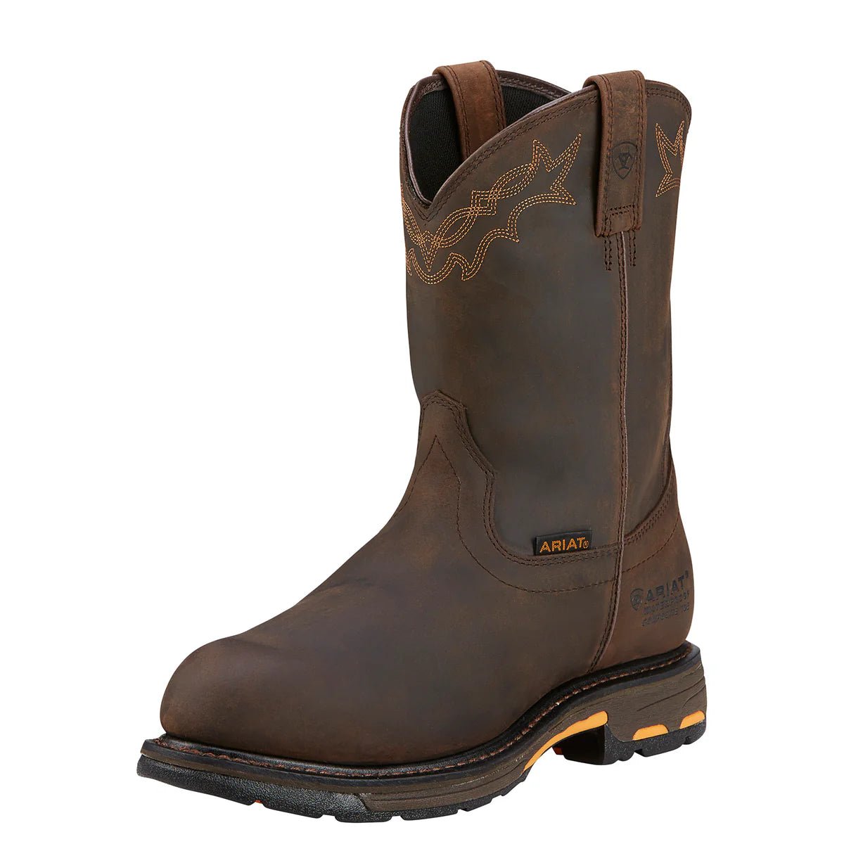 Ariat Men’s WorkHog Waterproof Composite Toe Work Boot – Distressed Brown - Billy Goats Country Outfitters