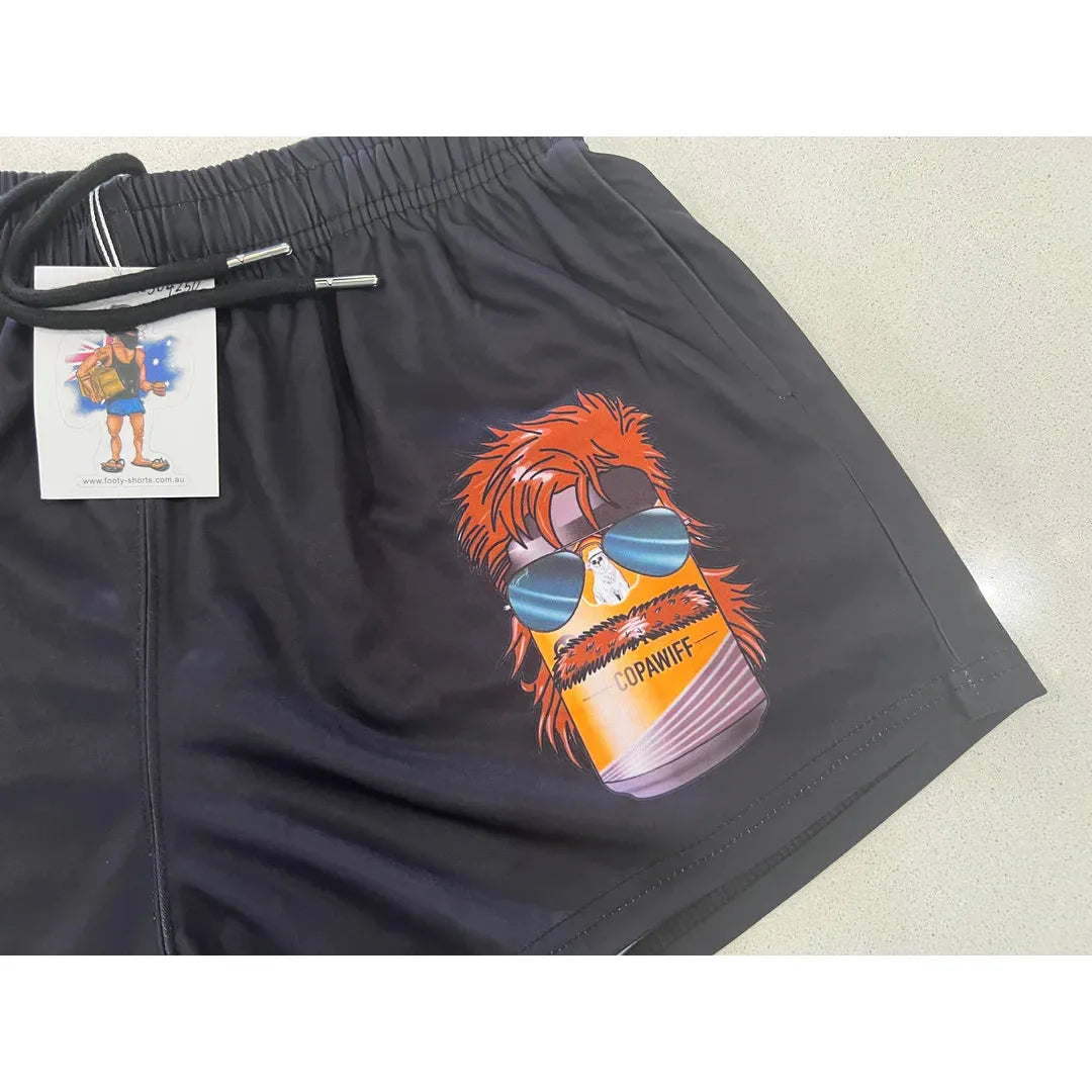 Unisex Aussie Footy Shorts Rum Rage V2! with Pockets