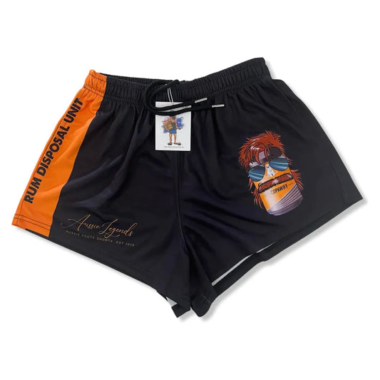 Unisex Aussie Footy Shorts Rum Rage V2! with Pockets