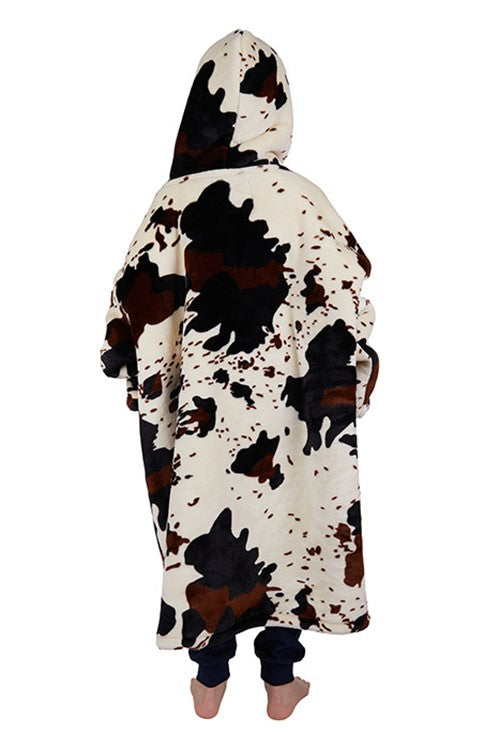 Thomas Cook Kids Cow Print Snuggle Hoodie