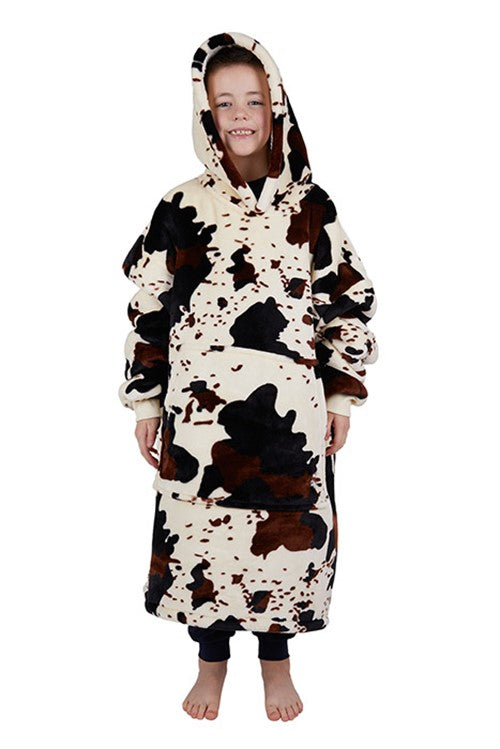 Thomas Cook Kids Cow Print Snuggle Hoodie