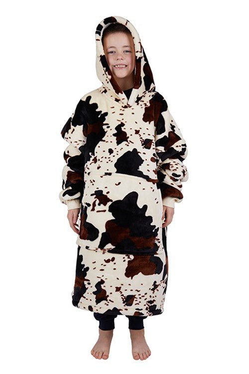 Thomas Cook Kids Cow Print Snuggle Hoodie - Billy Goats Country Outfitters