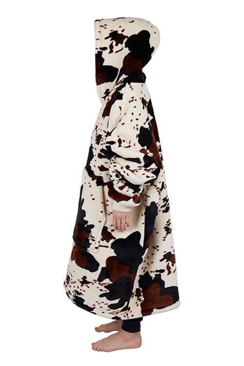 Thomas Cook Kids Cow Print Snuggle Hoodie