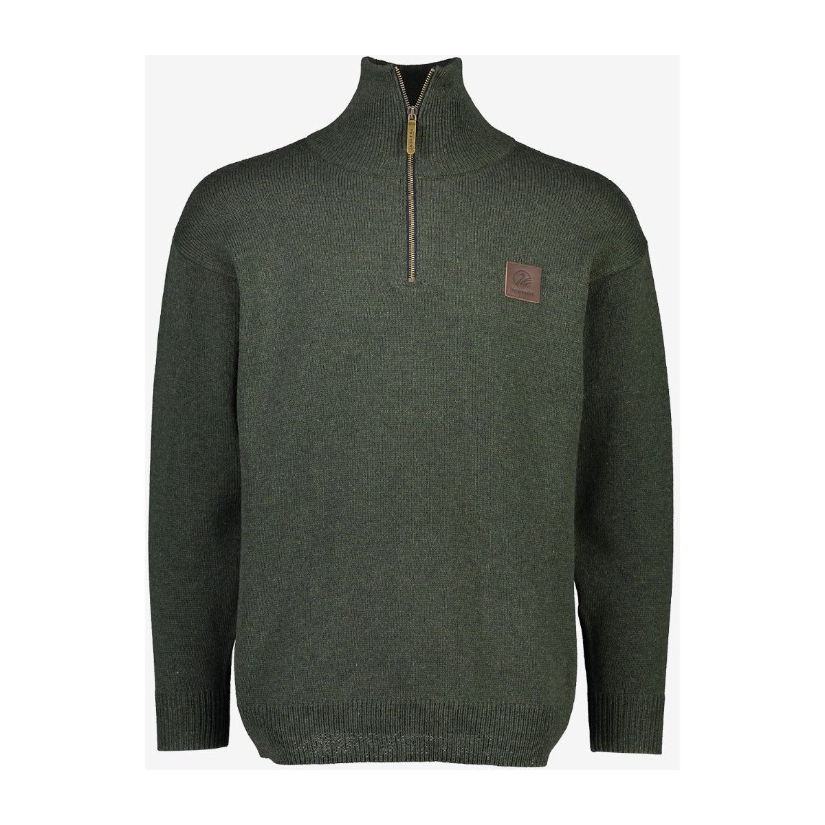 Swanndri Men's Mariner Wool Zip Neck Sweater Olive