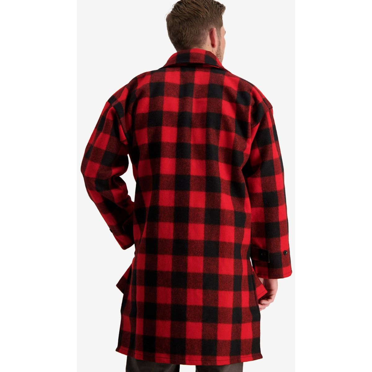 Swanndri Men's Mosgiel Wool Bushshirt with Zip-up Front Red/Black Check