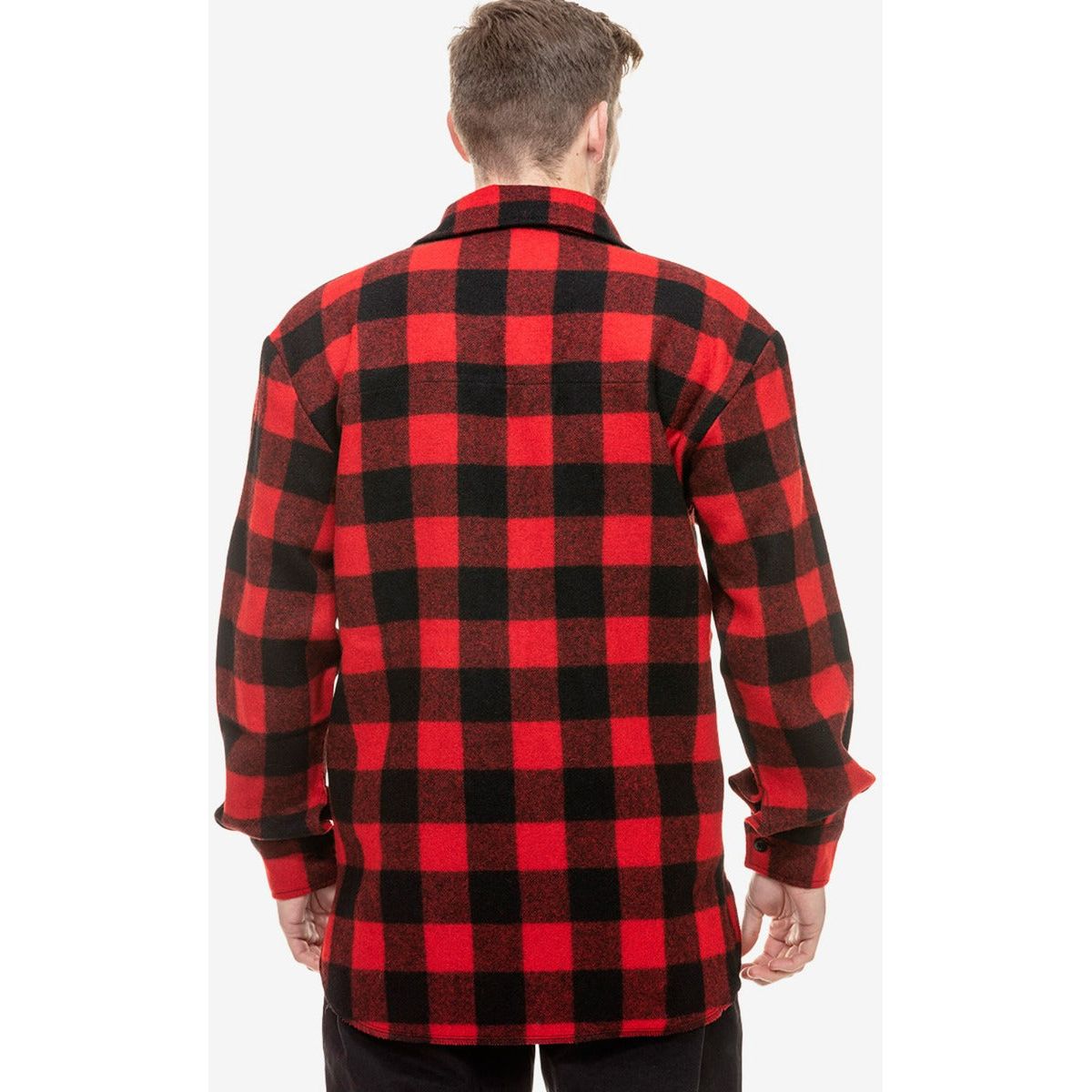 Swanndri Men's Ranger Wool Zip Front Bushshirt Red Black/Check