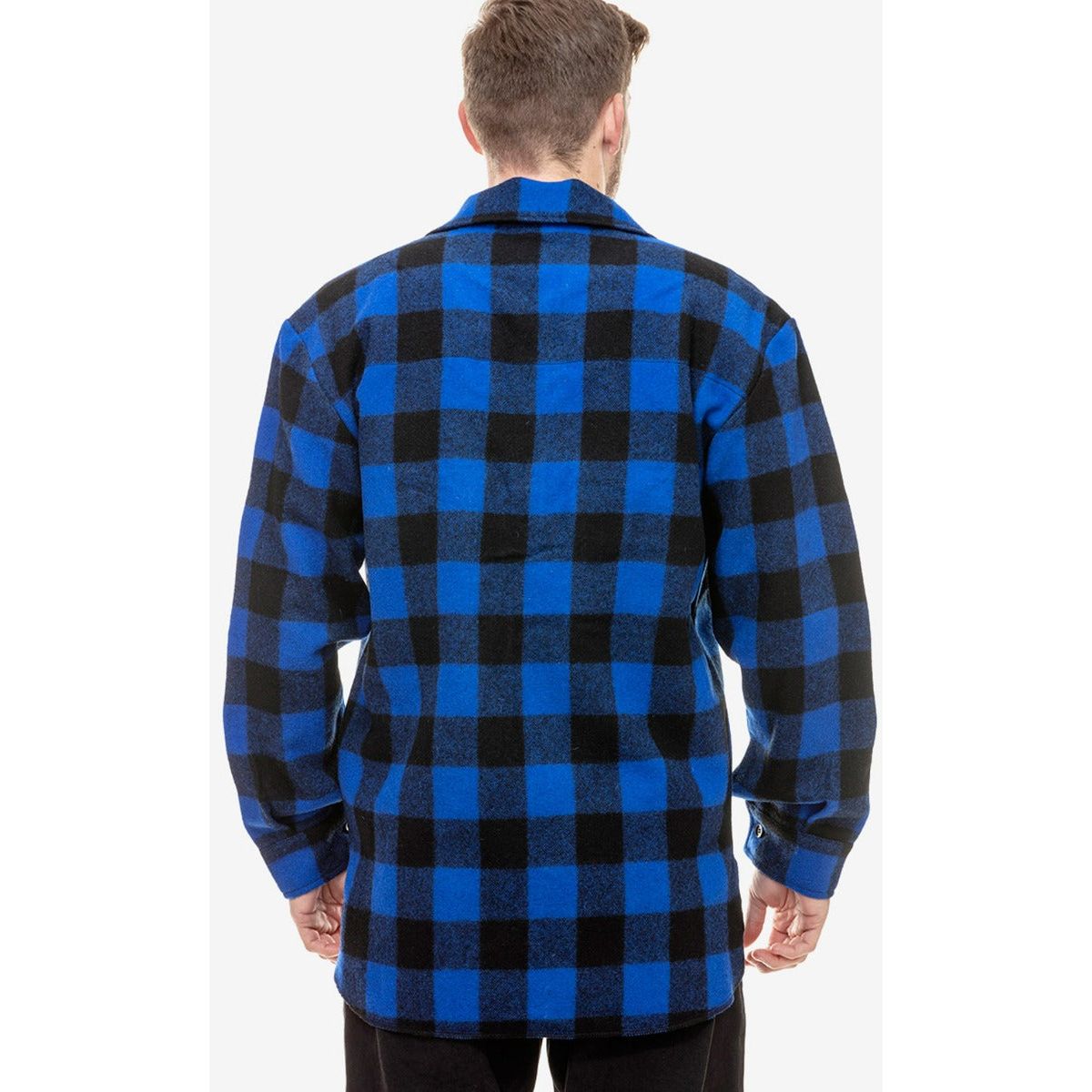 Swanndri Men's Ranger Wool Zip Front Bushshirt Blue/Black Check