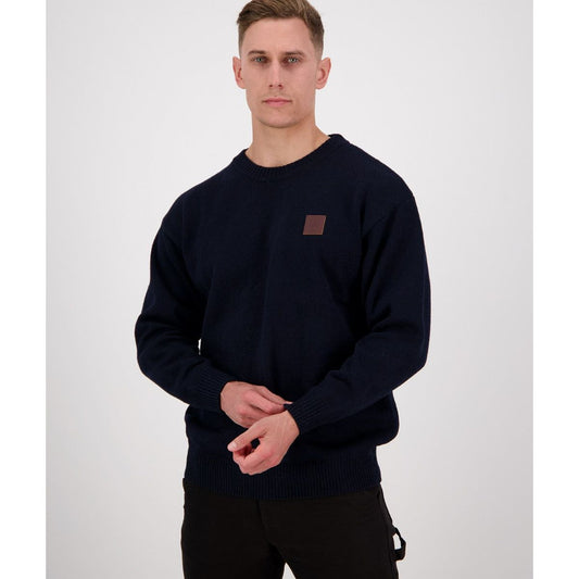 Swanndri Men's Seafarer Wool Crew Neck Jersey Navy