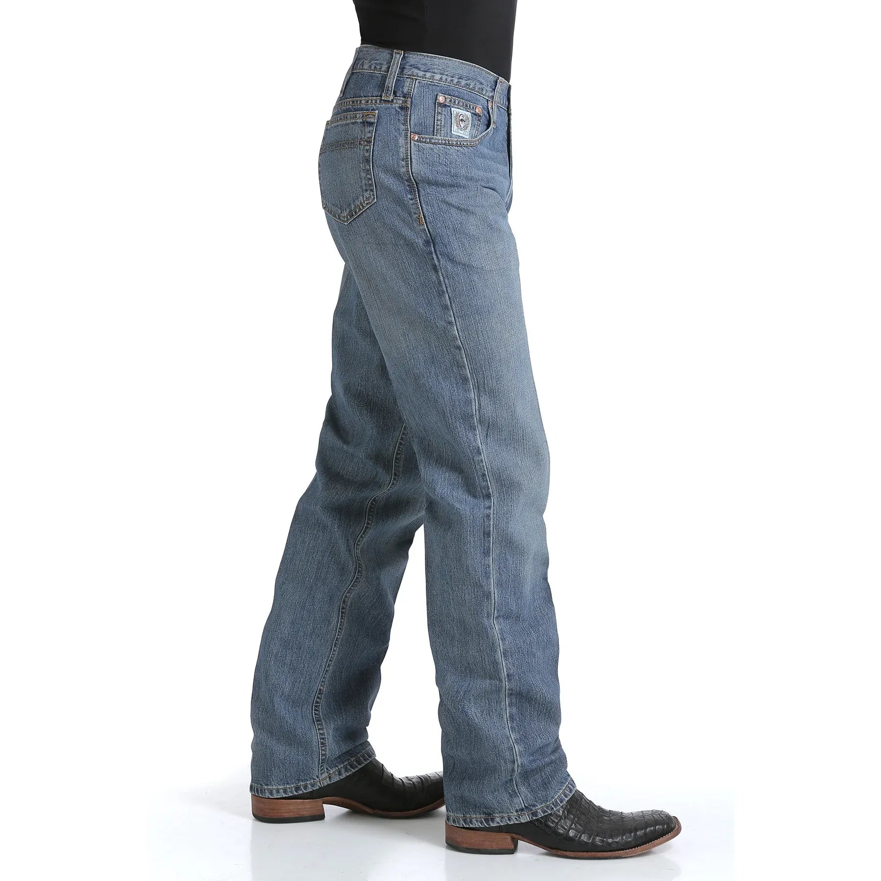 Cinch Men's White Label Relaxed Fit Jeans – Medium Stone - Billy Goats Country Outfitters