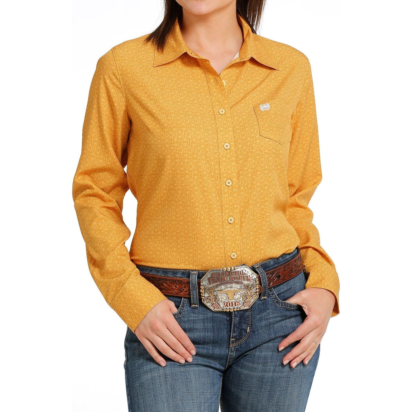 Cinch Women's Arenaflex Button-Down Western Shirt Gold