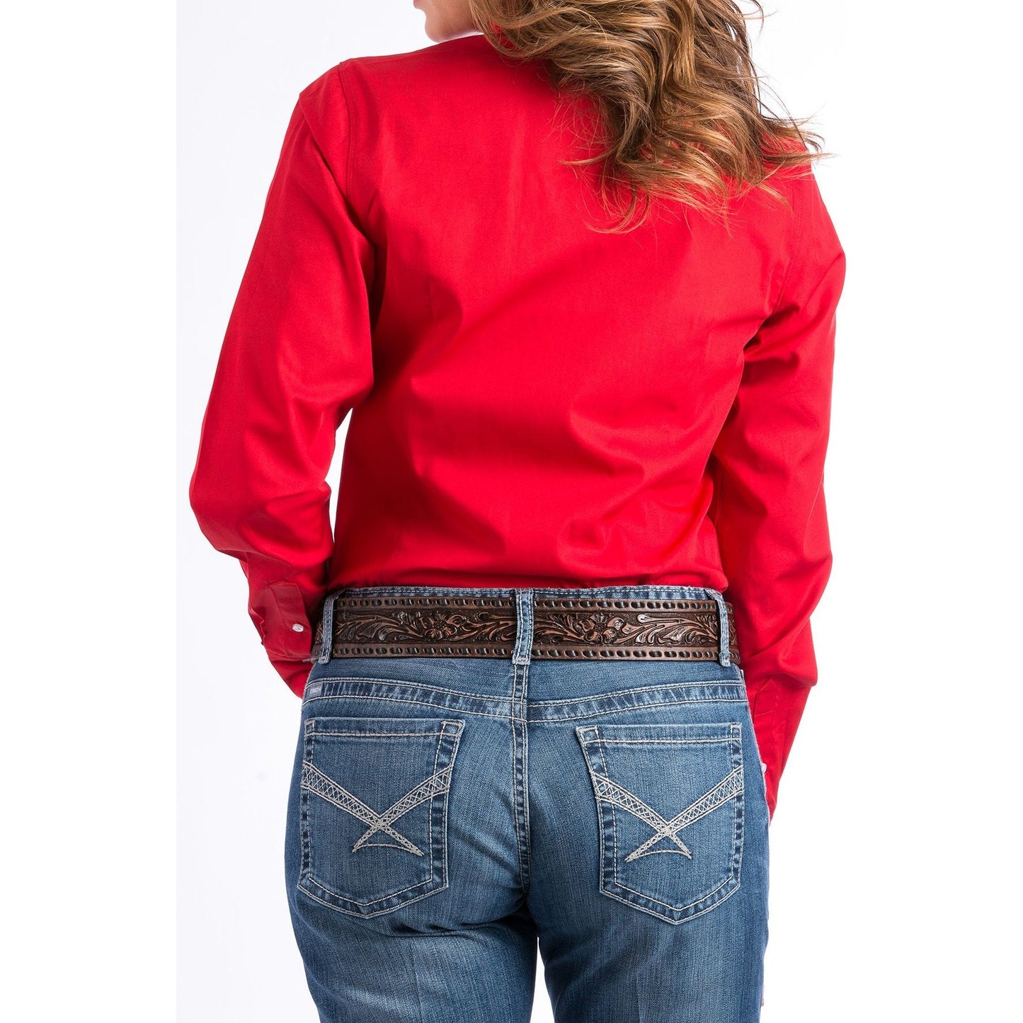 Cinch Women's Solid Red Button-Down Western Shirt