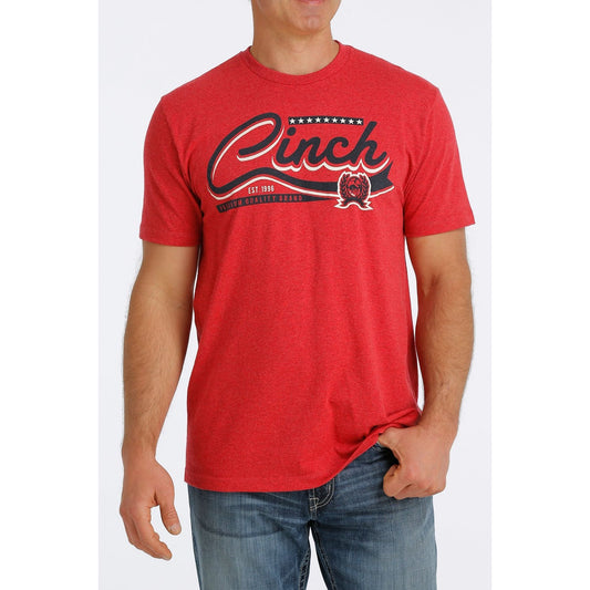 Cinch Men's Denim Tee Cherry