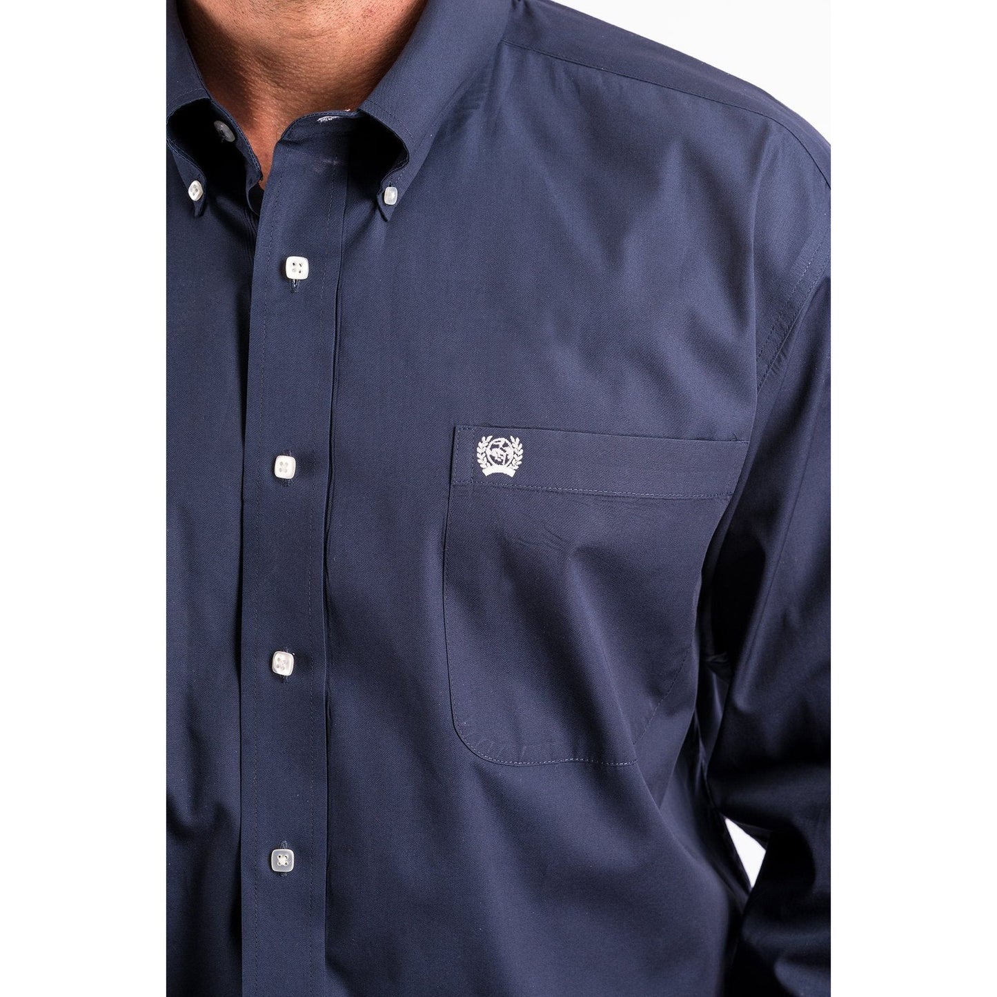 Cinch Men's Solid Navy Button-Down Western Shirt