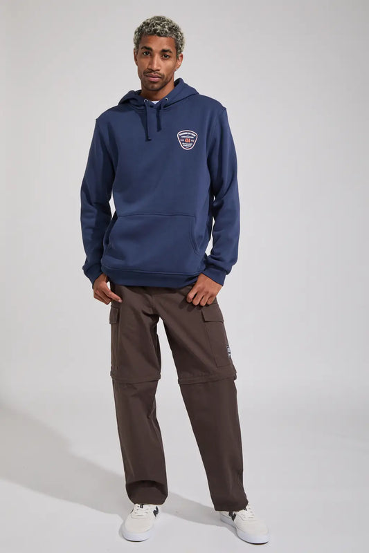 Swanndri Men's Off Road Printed Hoodie Navy