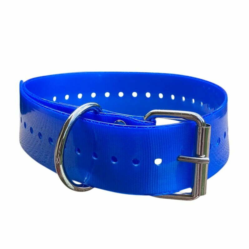 Optic Hunting 50mm Wide Dog Collar Blue Heavy Duty Yard Collar