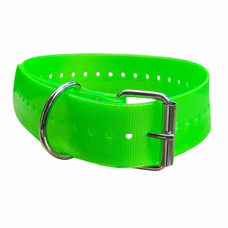 Optic Hunting 50mm Wide Dog Collar Green Heavy Duty Yard Collar