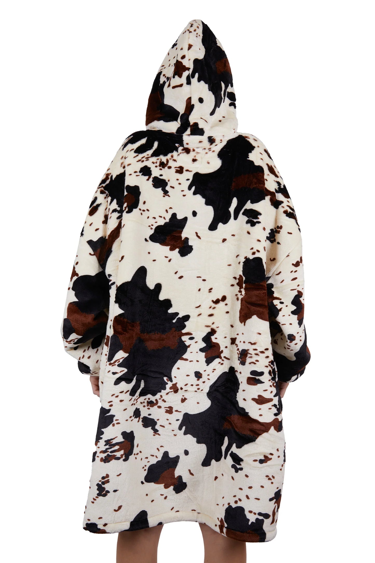 Pure Western Adults Snuggle Hoodie - Cow Print