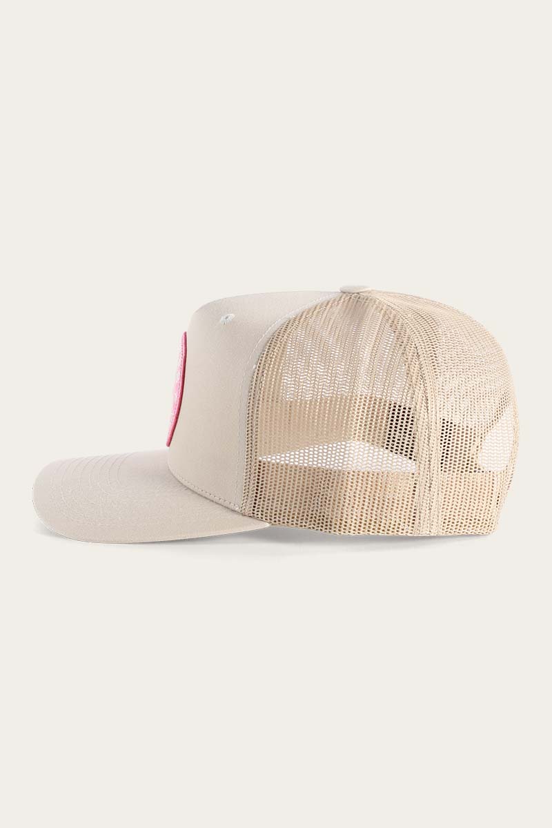 Signature Bull Trucker Cap - Pink/Bone