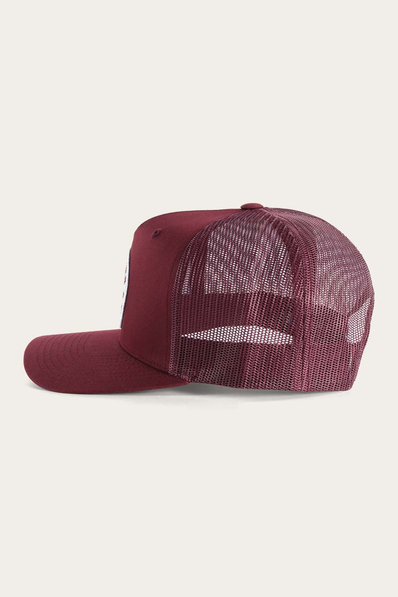 Signature Bull Trucker Cap - Burgundy
