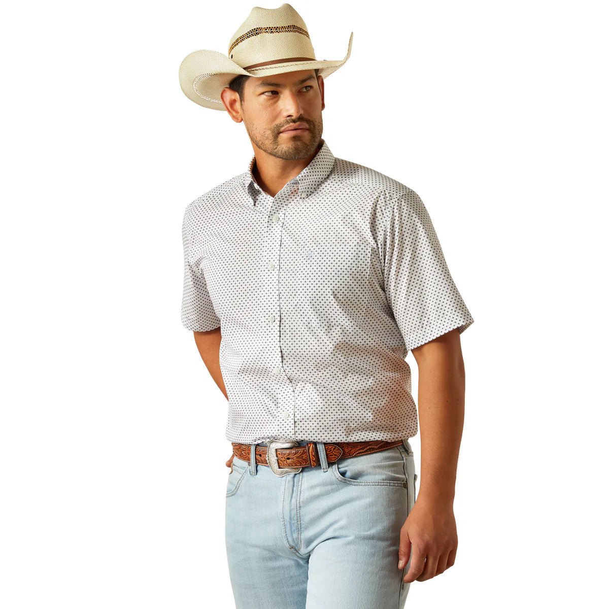 Ariat Men's Wrinkle Free Damien Short Sleeve Shirt - Billy Goats Country Outfitters