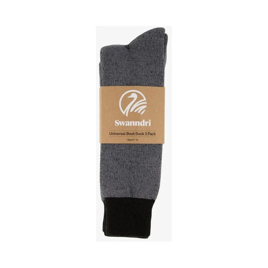 Swanndri Universal Boot Socks V2 - Triple Pack - Charcoal - Billy Goats Country Outfitters