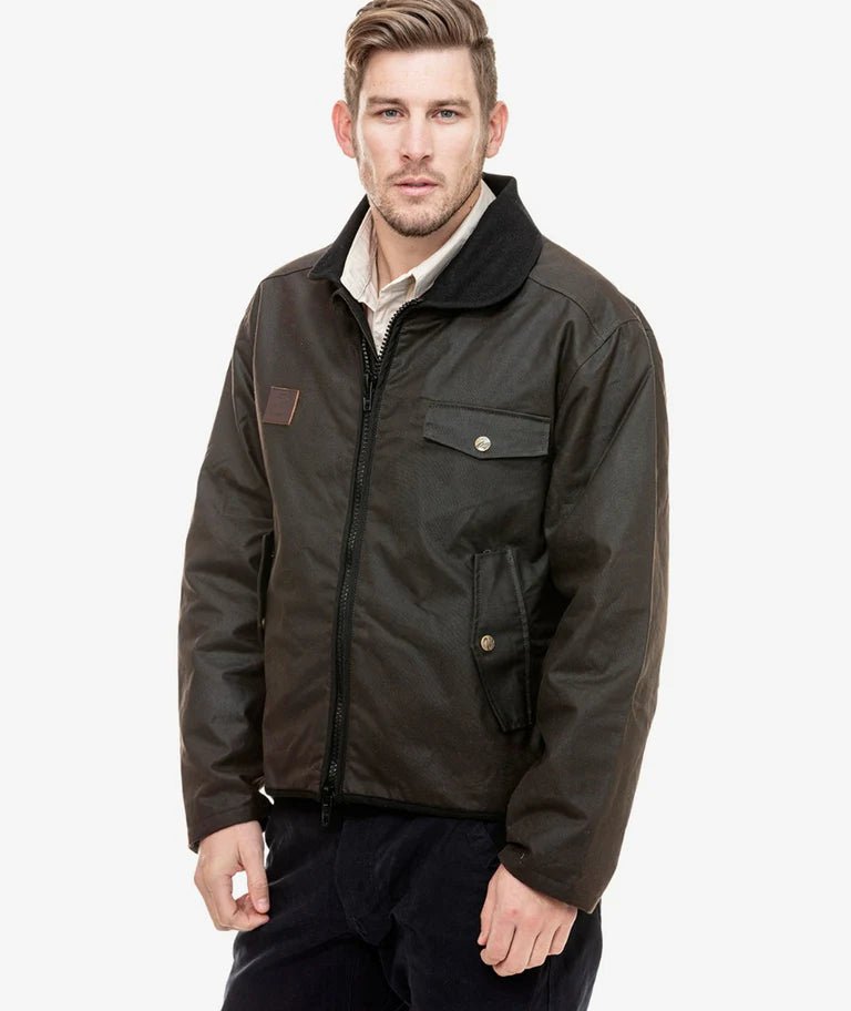 Swanndri Men’s Waimak Oilskin Jacket With Wool Lining – Red/Black Check - Billy Goats Country Outfitters