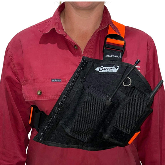 Optic Hunting UHF & Tracker Holder With Pocket & Zip