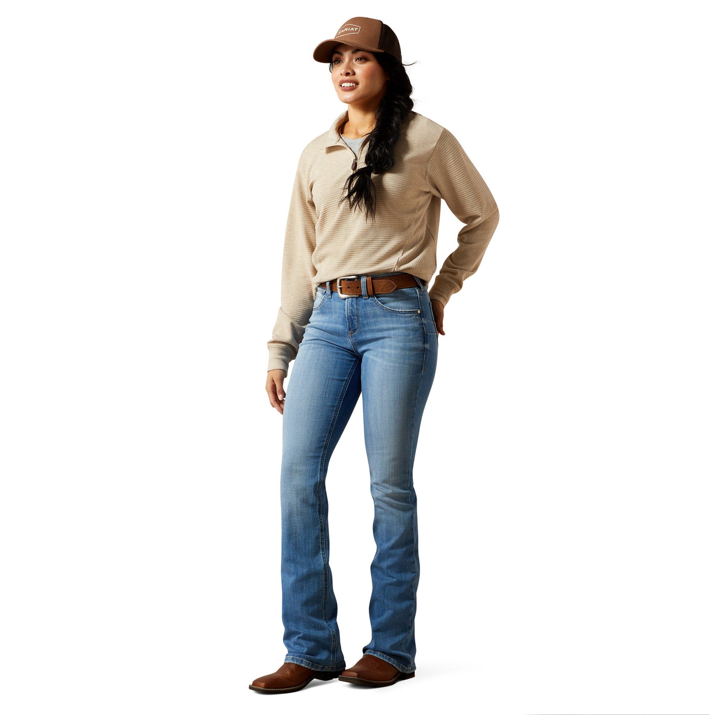Ariat Women's High Rise Bootcut Jeans - Camellia Glendale