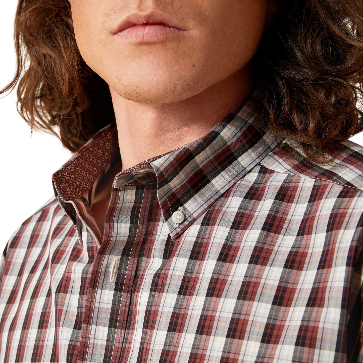 Ariat Men's Wrinkle Free Atlas Fitted Shirt - Brown