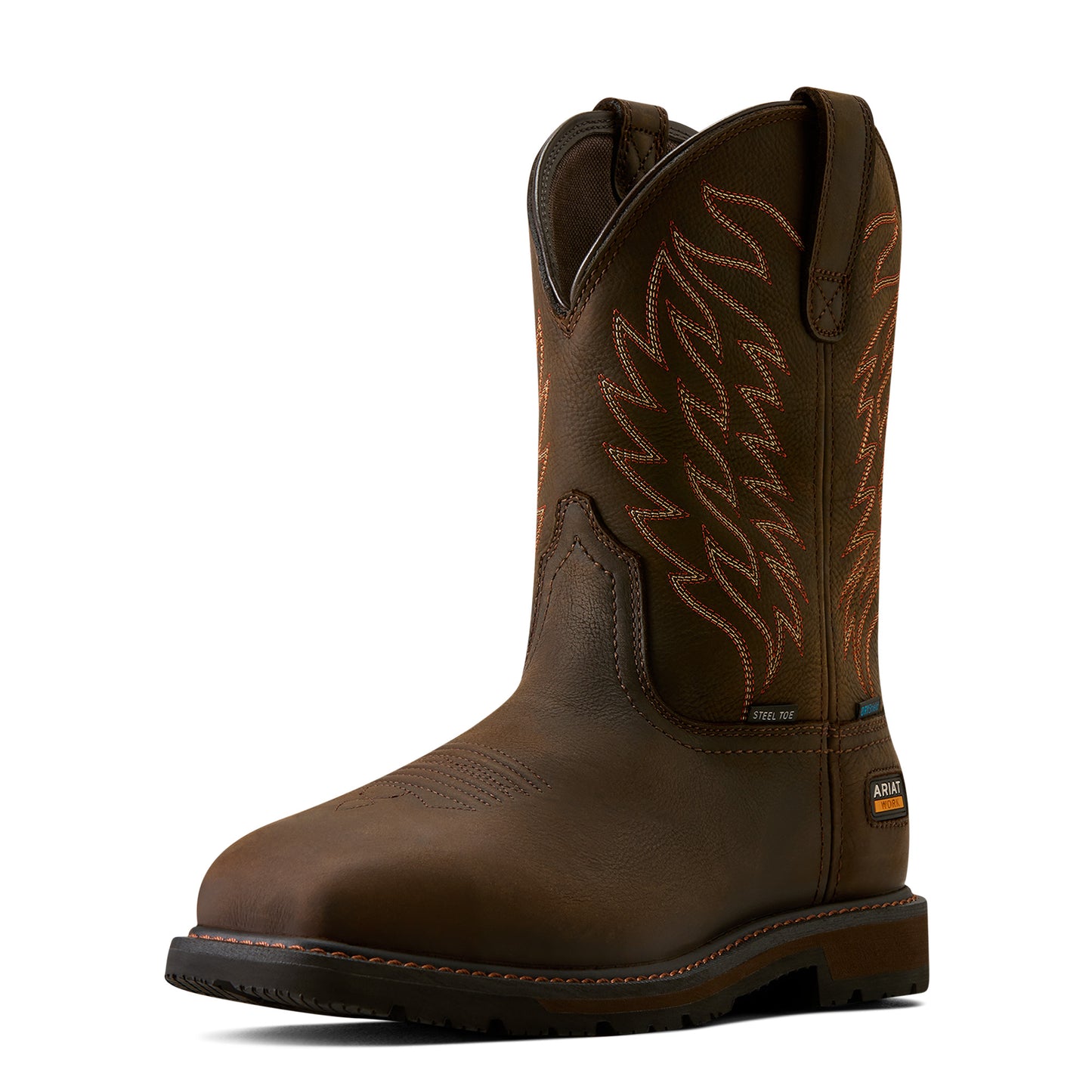 Ariat Men's Groundbreaker Waterproof Steel Toe Work Boots - Brown