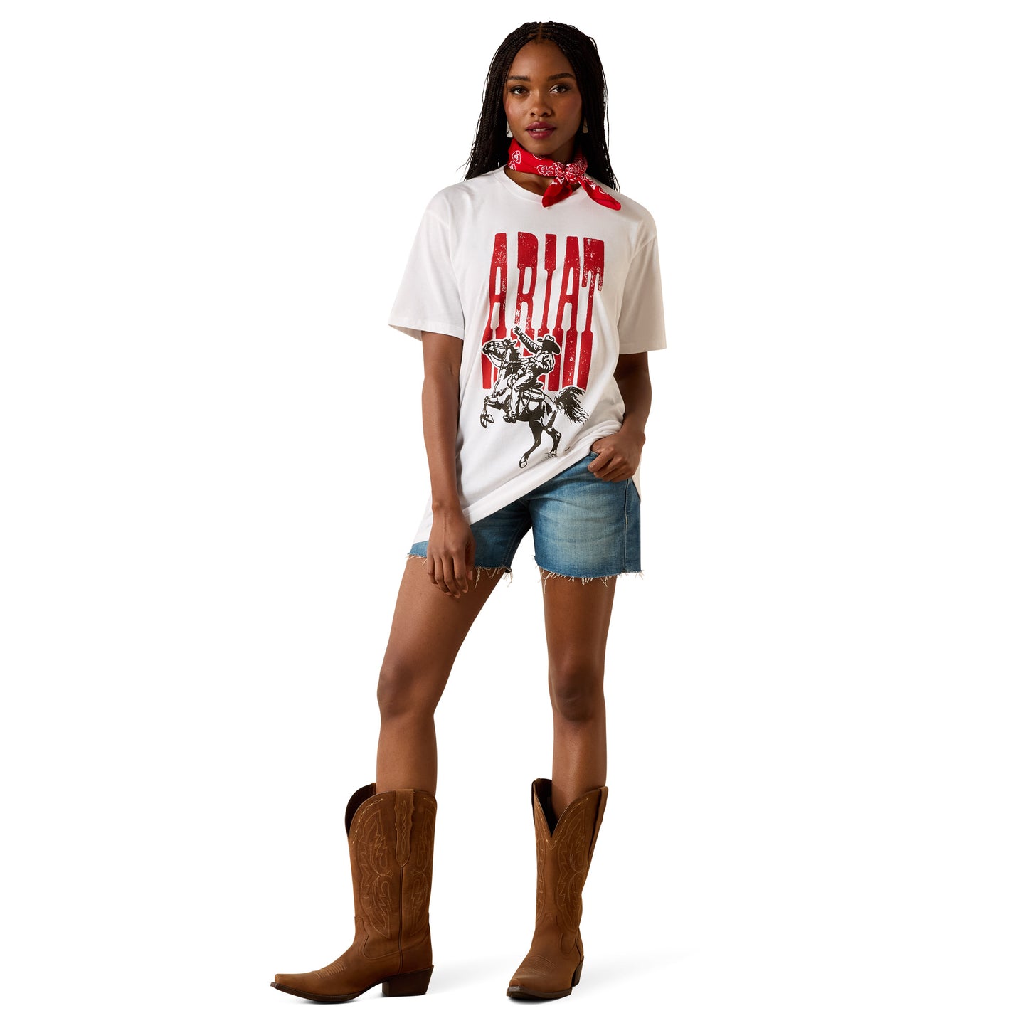 Ariat Women's Cowboy Comic Tee - White