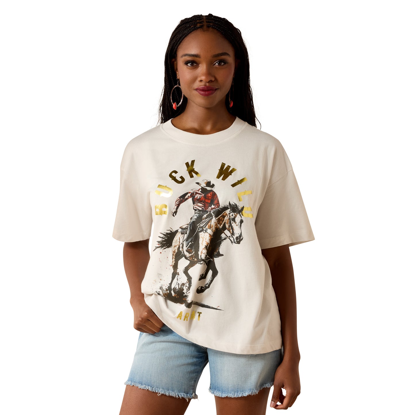 Ariat Women's Buck Wild Tee - Natural