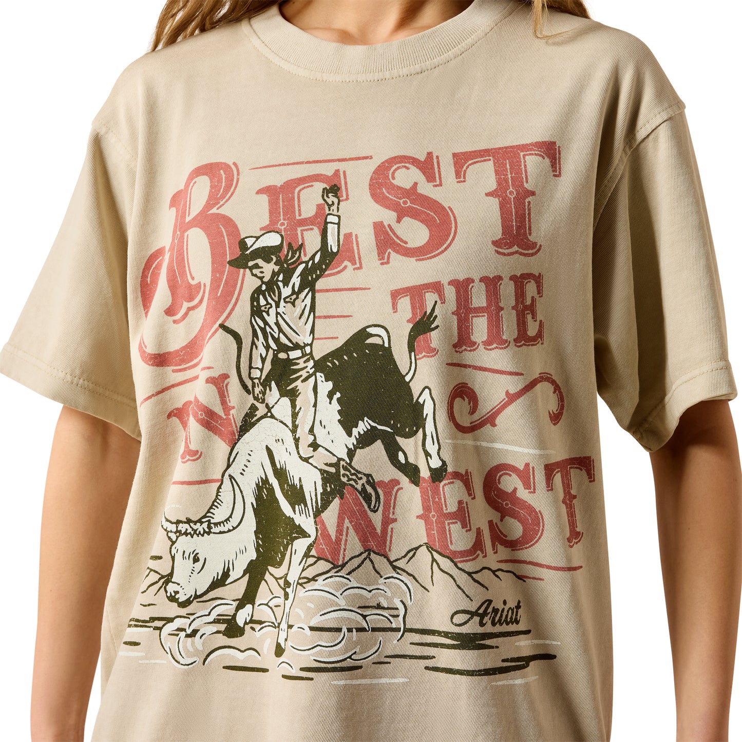 Ariat Women's Bull Rider Arched Tee - French Oak