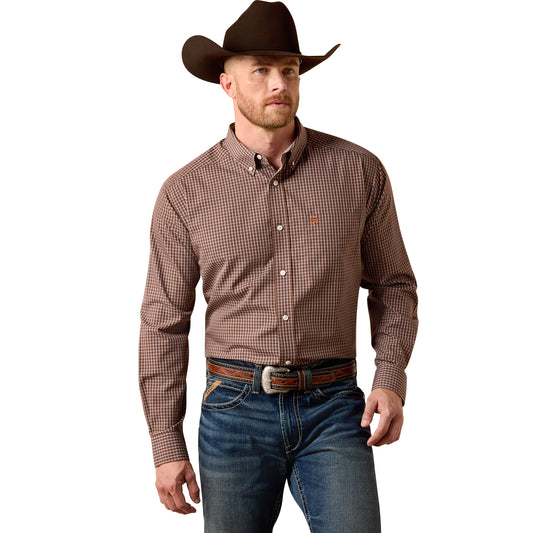 Ariat Men's Wrinkle Free Coen Classic Fit Shirt – Chestnut Plaid