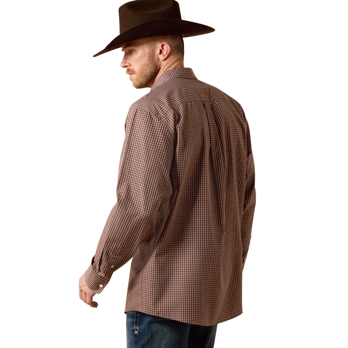 Ariat Men's Wrinkle Free Coen Classic Fit Shirt – Chestnut Plaid
