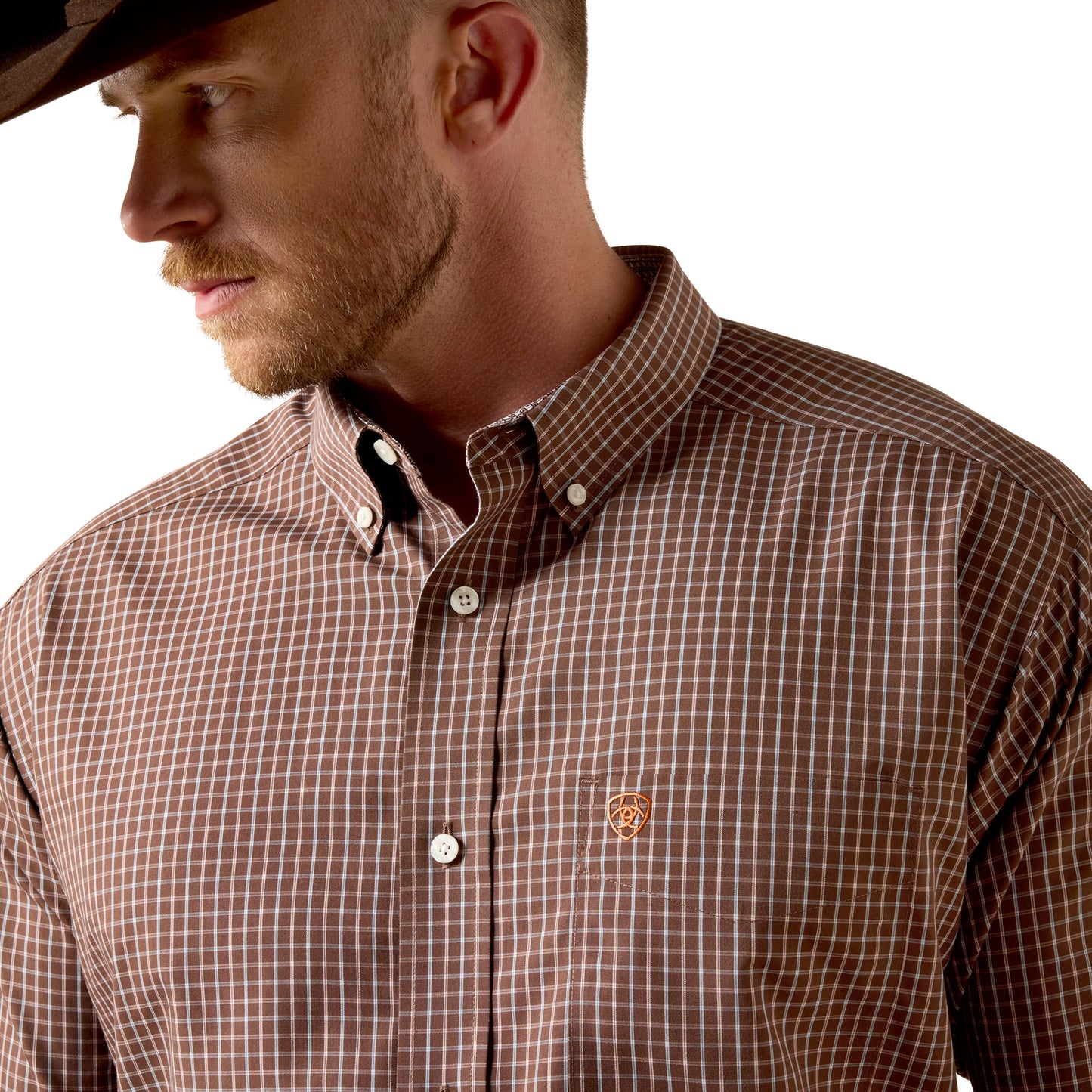 Ariat Men's Wrinkle Free Coen Classic Fit Shirt – Chestnut Plaid