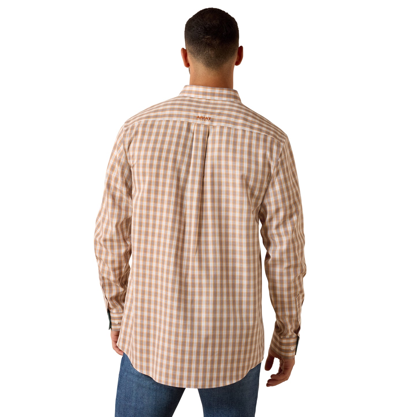 Ariat Men's Wrinkle Free Ayden Fitted Shirt – Golden Oak Plaid