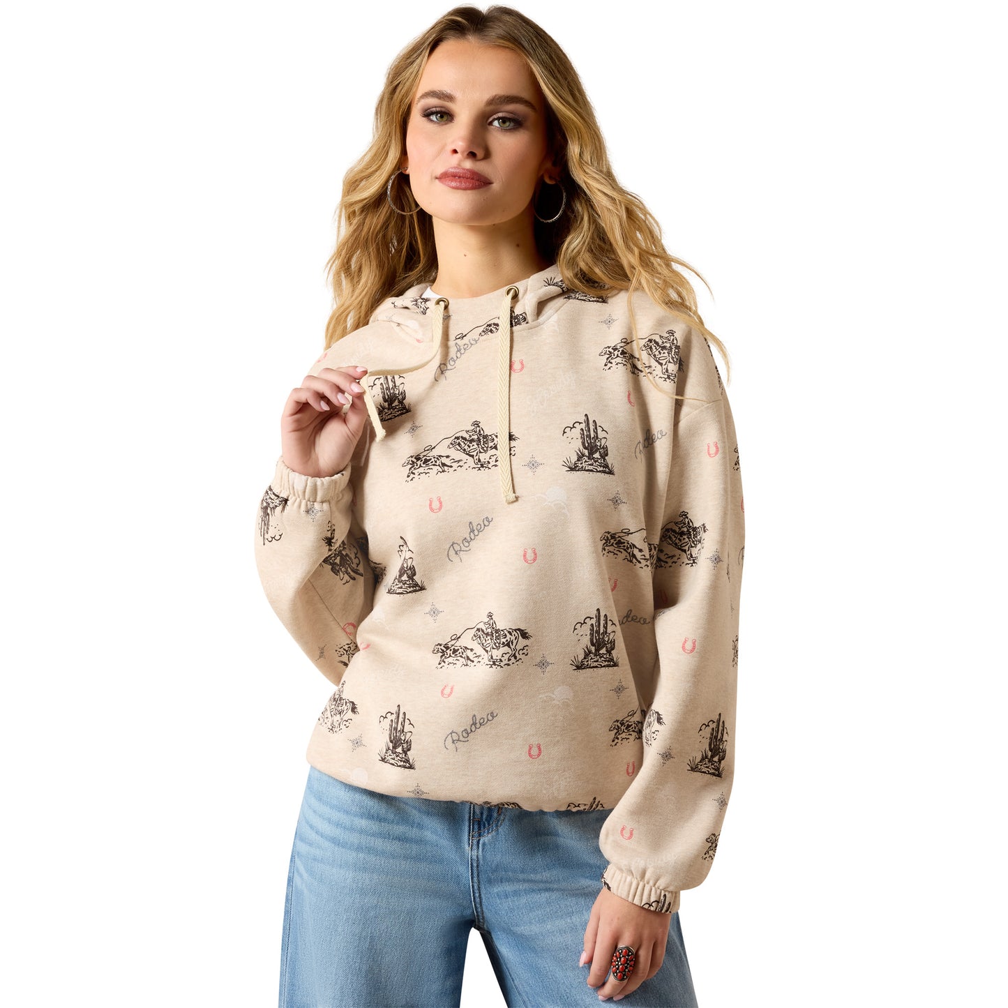 Ariat Women's Essential Fleece Hoodie – Oatmeal Heather