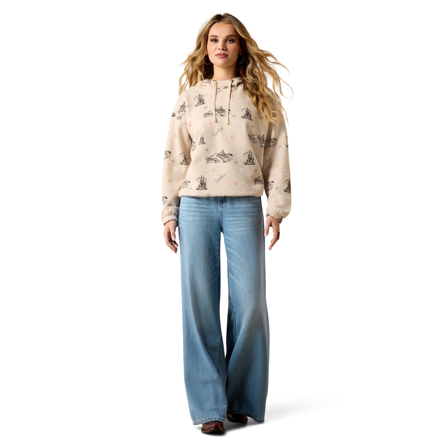 Ariat Women's Essential Fleece Hoodie – Oatmeal Heather