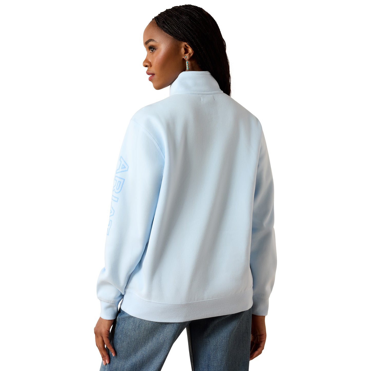 Ariat Women's Foundation Logo 1/2 Zip Sweatshirt – Nantucket Breeze