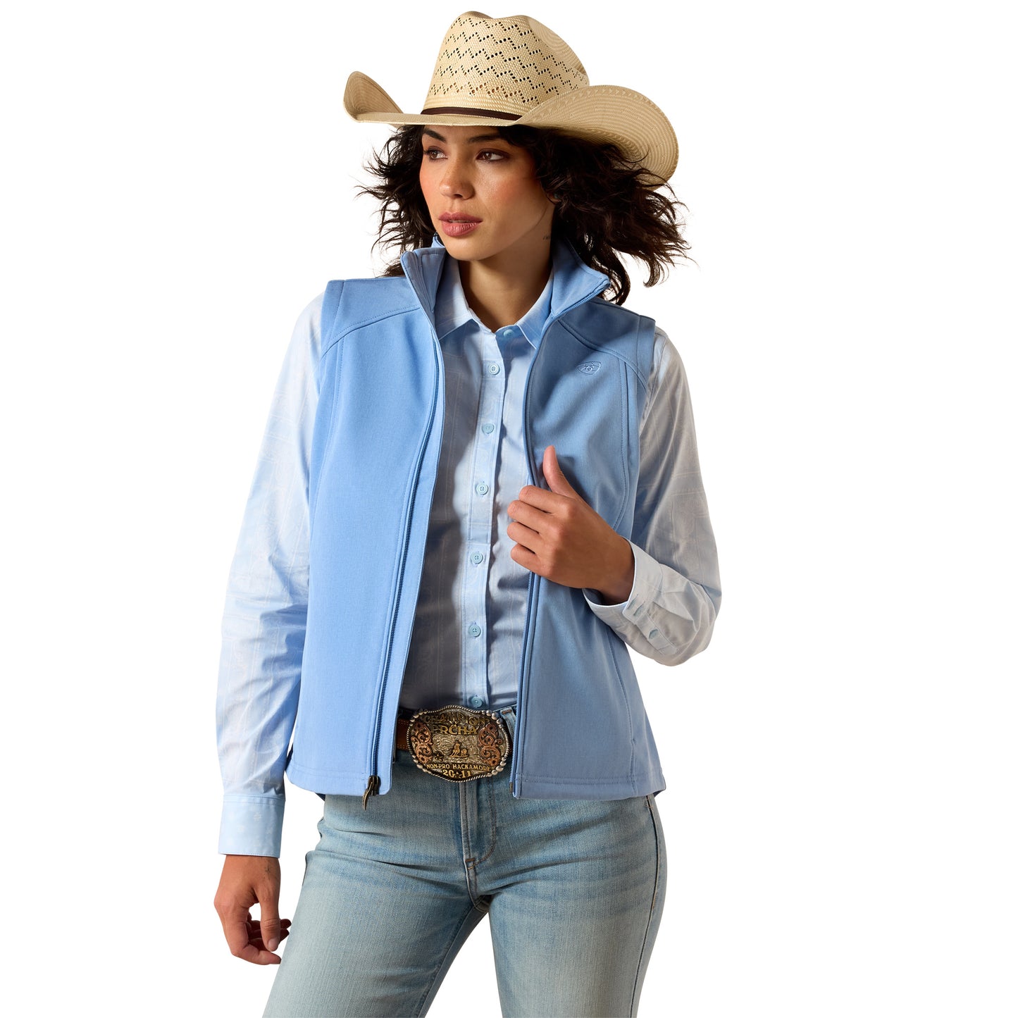 Ariat Women's Logo Softshell Vest – Ashleigh Blue Heather