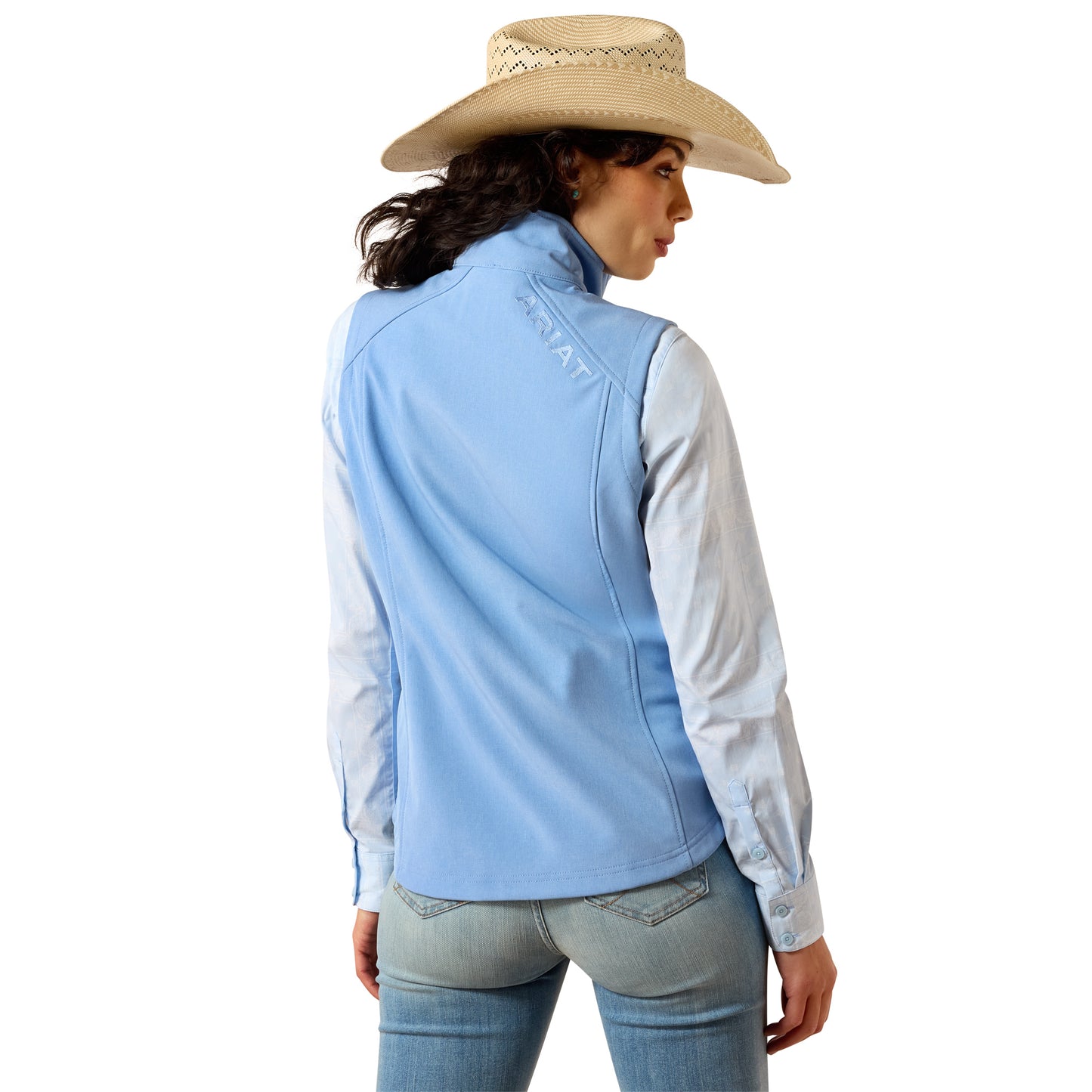 Ariat Women's Logo Softshell Vest – Ashleigh Blue Heather