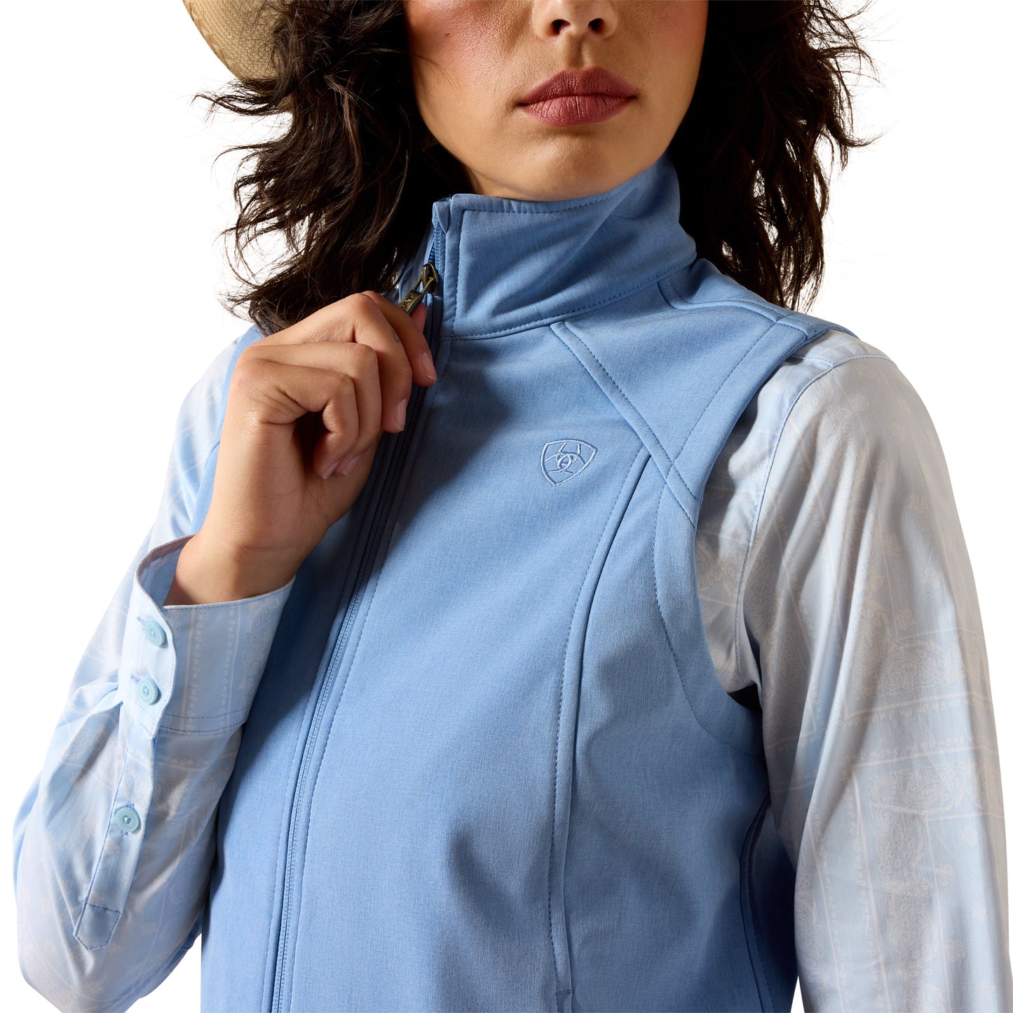 Ariat Women's Logo Softshell Vest – Ashleigh Blue Heather
