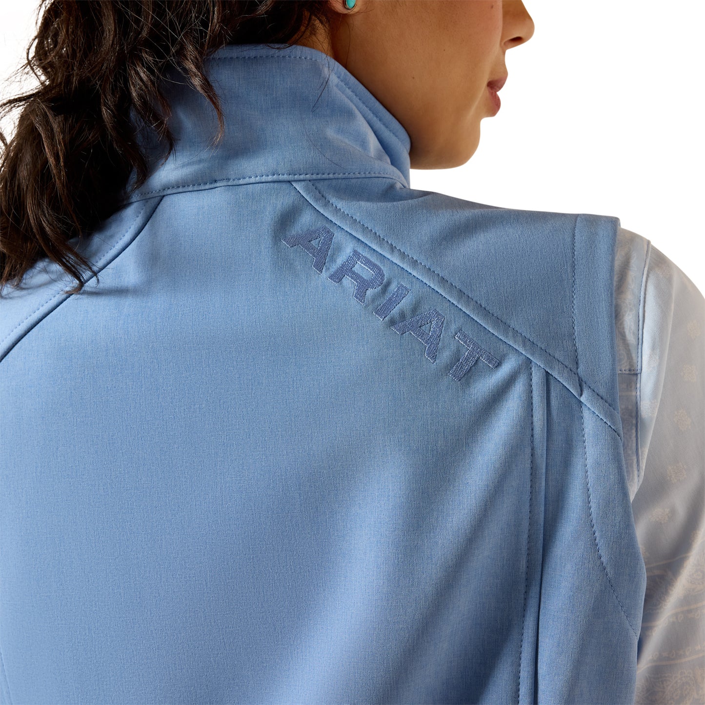 Ariat Women's Logo Softshell Vest – Ashleigh Blue Heather
